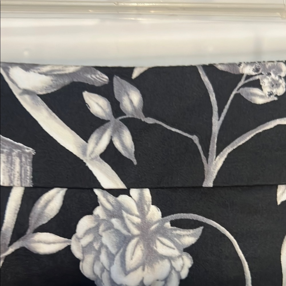 Talbots Black and White A-Line Skirt with Tie Front - Picture 3 of 7